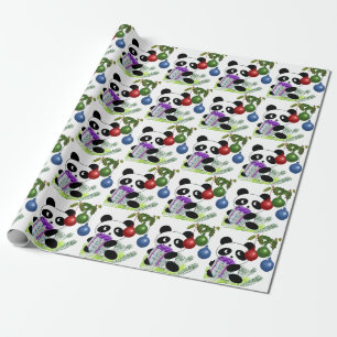 Panda Christmas present Wrapping Paper