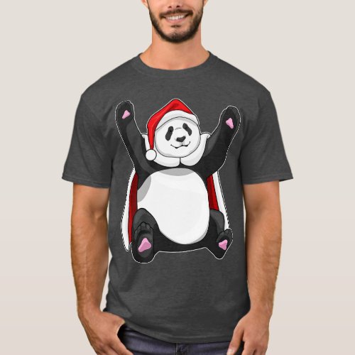 Panda Christmas Santa hat 1 T_Shirt