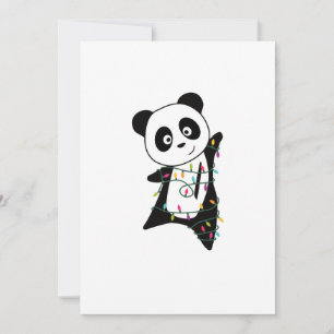 Panda Christmas Snow Winter Animals Pandas Adult C Holiday Card