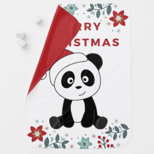 Panda Christmas Snow Winter Animals Pandas Baby Bl Blanket