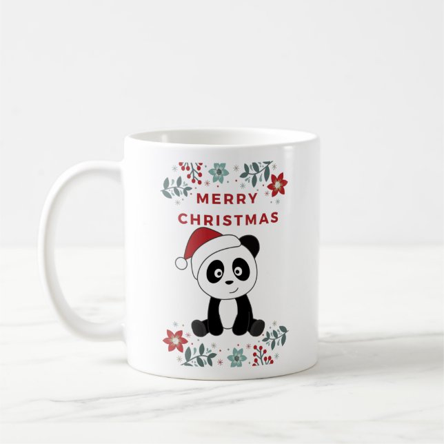 Panda Christmas Snow Winter Animals Pandas Coffee  Mug (Left)