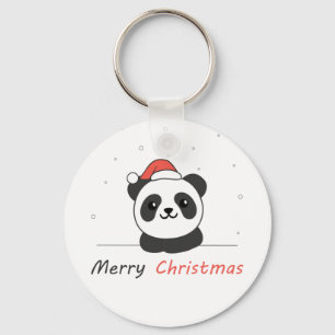Panda Christmas Snow Winter Animals Pandas Keychain