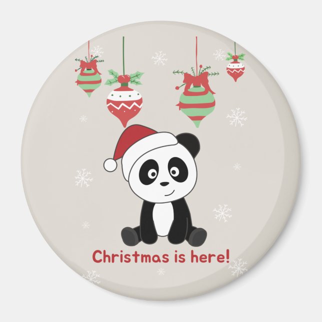 Panda Christmas Snow Winter Animals Pandas Magnet (Front)