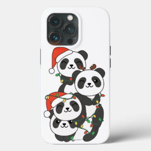 Panda Christmas Tree Christmas Animals Pandas iPhone 13 Pro Case