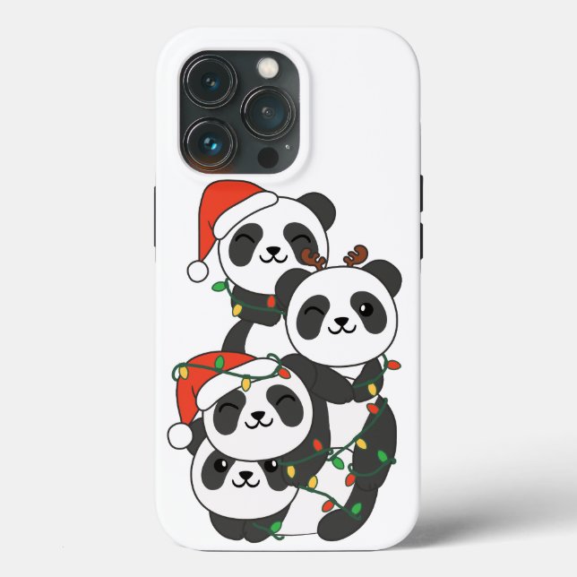 Panda Christmas Tree Christmas Animals Pandas Case-Mate iPhone Case (Back)