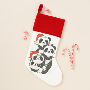 Panda Christmas Tree Christmas Animals Pandas Christmas Stocking