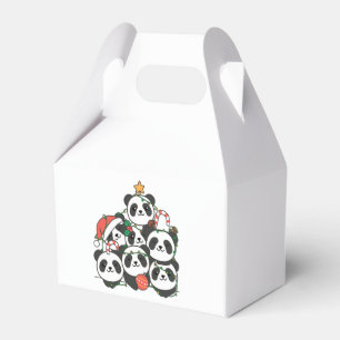 Panda Christmas Tree Funny Animal Christmas Favor  Boxes