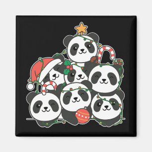Panda Christmas Tree Funny Animal Christmas Magnet