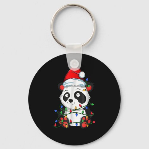 Panda Christmas Tree Light Santa Xmas Kids Boy Gir Keychain