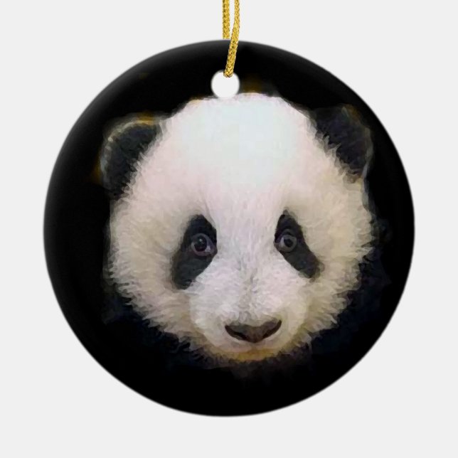 Panda Christmas Tree Ornament (Front)