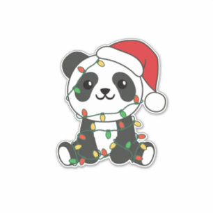 Panda Christmas Winter Animals Pandas Sticker