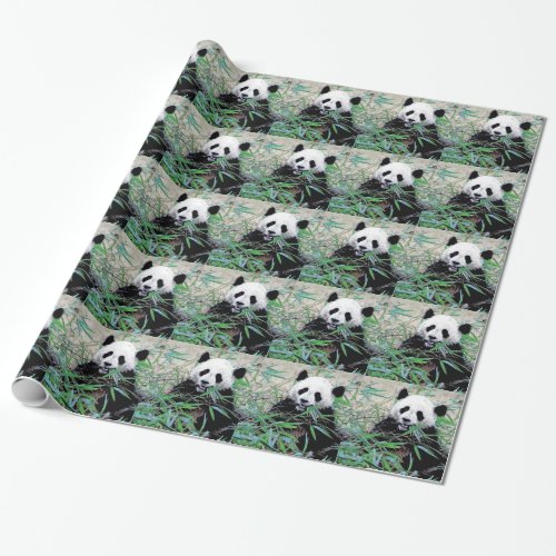 Panda Christmas Wrapping Paper