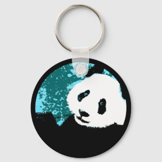 panda. circle. keychain