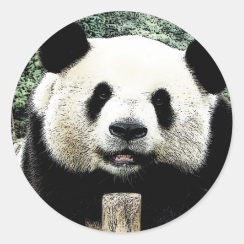 Panda Classic Round Sticker