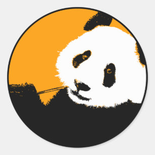 panda. classic round sticker