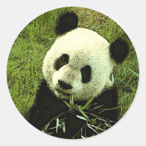 Panda Classic Round Sticker