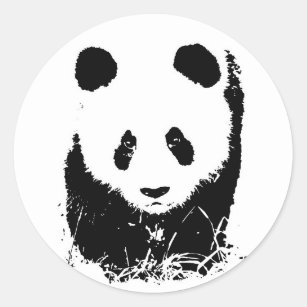 Panda Classic Round Sticker