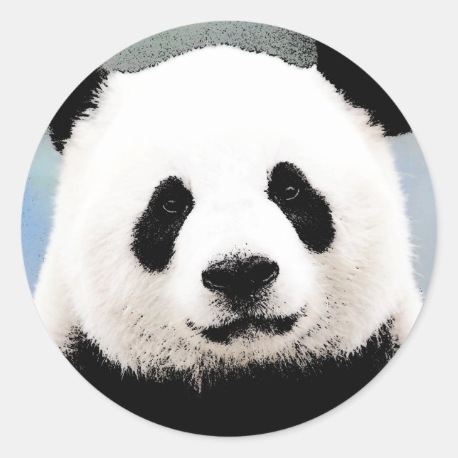 Panda Classic Round Sticker (Front)