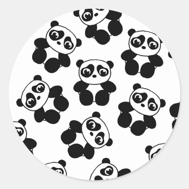 Panda Classic Round Sticker (Front)