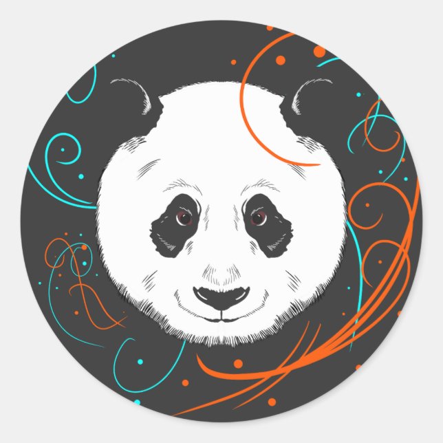 Panda Classic Round Sticker (Front)