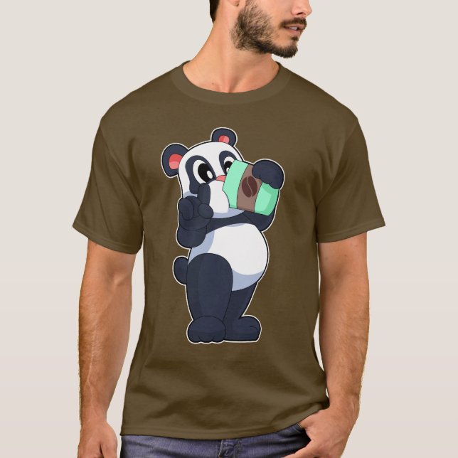 Panda Coffee Cup T-Shirt (Front)
