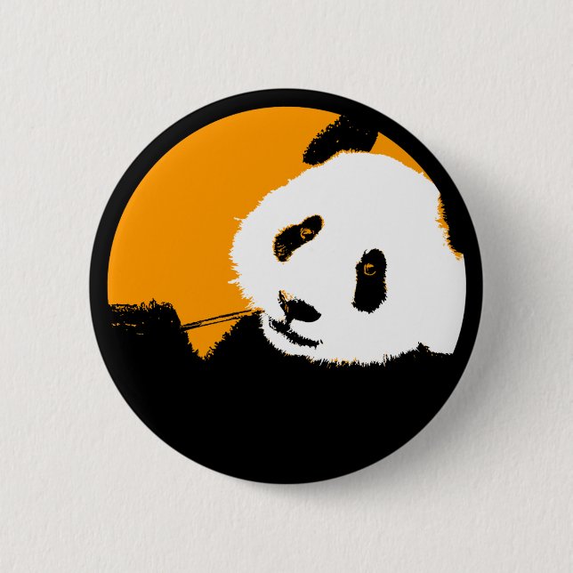 panda. color customizable circle. button (Front)
