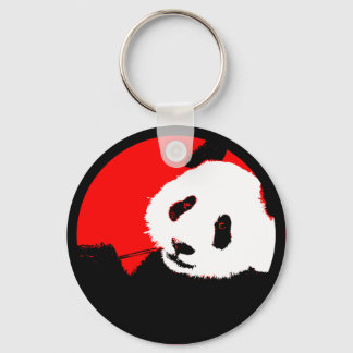 panda. color customizable circle. keychain