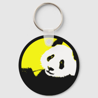 panda. color customizable circle. keychain