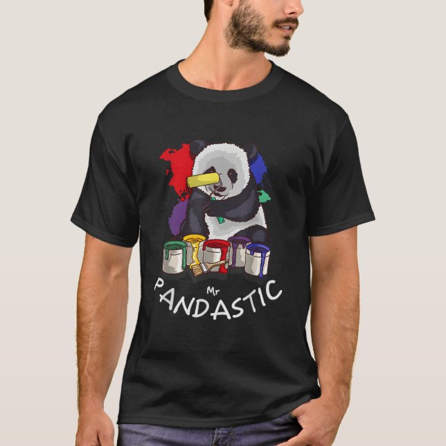 Panda Colorful Painting 'Mr Pandastic' Perfect T-Shirt (Front)