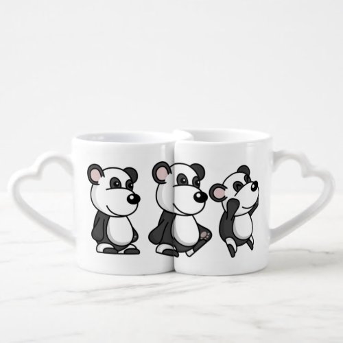 panda_comic_cute_cartoon_fun coffee mug set