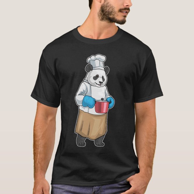 Panda Cook Cooking pot Cooking T-Shirt (Front)