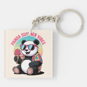 Panda Cool Summer Ice Children Keychain