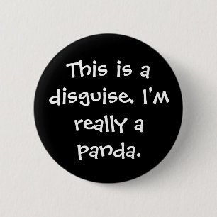 Panda Costume Pinback Button