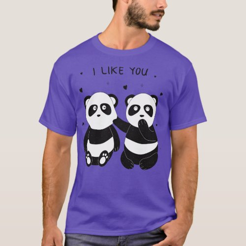 Panda Couple I Love You T_Shirt