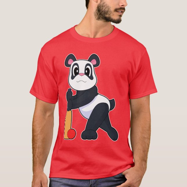 Panda Cricket Cricket bat T-Shirt (Front)