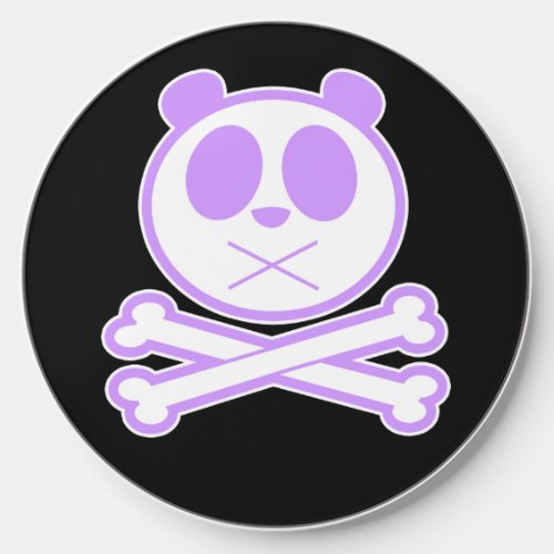 Panda Cross Bone _ Purple Wireless Charger