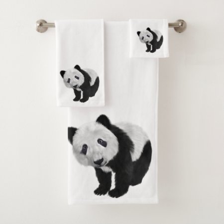 Panda Cub  Bath Towel Set