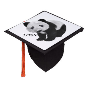 Panda Cub Graduation Cap Topper