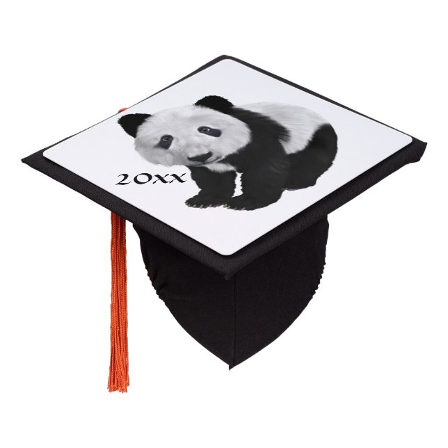Panda Cub  Graduation Cap Topper (Angled)