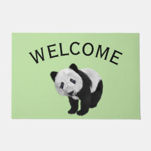 Panda Cub Green Doormat