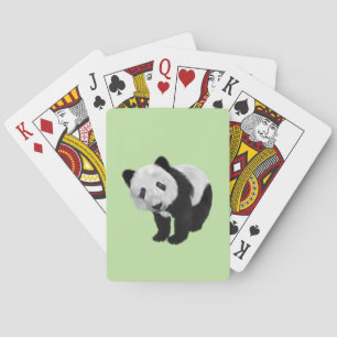 Panda Cub Green Poker Cards