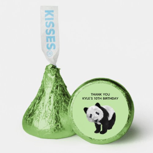Panda Cub Thank you 2 line text Hersheys Kisses