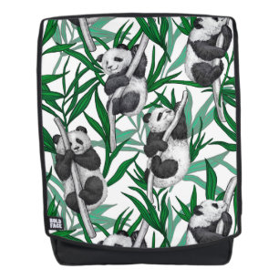 Panda cubs on backpack