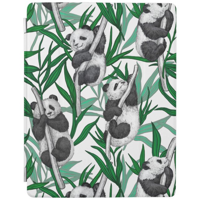 Panda cubs on iPad smart cover (Front)