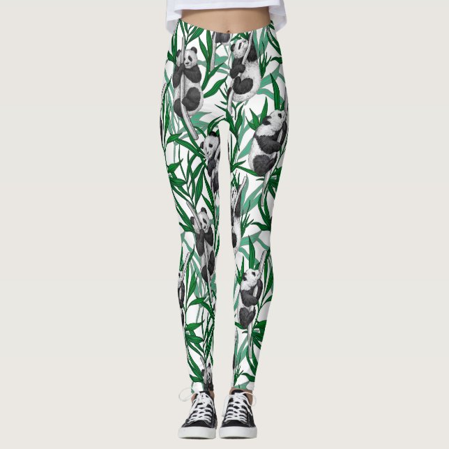 Panda cubs on leggings (Front)