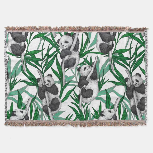 Panda cubs on throw blanket (Front)