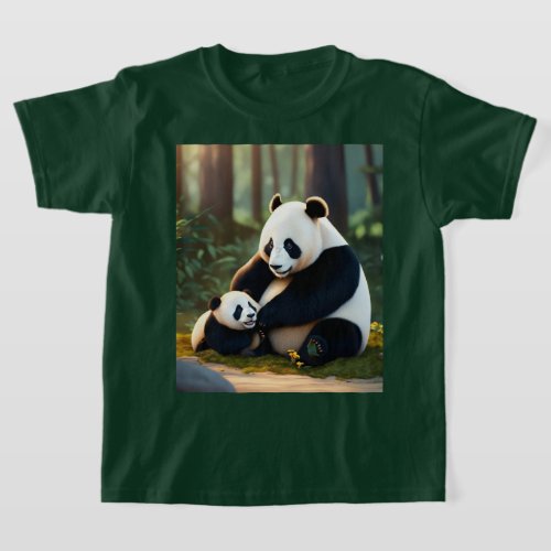 Panda Cuddle Party Happy Pandas Cuddling T_Shirt 