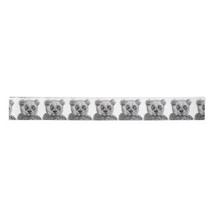 Panda Custom 3 in Wide Satin Ribbon, 2 Yard Spool Ribbon