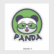 Panda Custom-Cut Vinyl Sticker