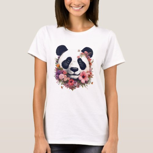 Panda Cute Animal Gift for Girl Friendfor Woman T_Shirt